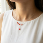 Collier CARMINA en corail naturel et argent S925