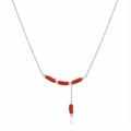 Collier CARMINA en corail naturel et argent S925
