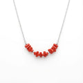 Collier CINNABAR en corail naturel et argent S925