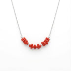 Collier CINNABAR en corail naturel et argent S925
