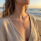 Collier AGATE en corail naturel et argent S925