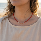Collier SCARLET en corail naturel et argent S925