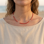 Collier MAREA en corail naturel et argent S925