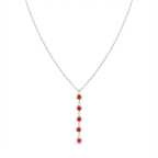 Collier AGATE en corail naturel et argent S925
