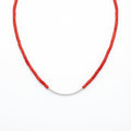 Collier SCARLET en corail naturel et argent S925