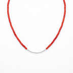 Collier SCARLET en corail naturel et argent S925