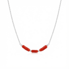 Collier TAMRIT en corail naturel et argent S925
