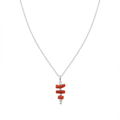 Collier VERMILION en corail naturel et argent S925