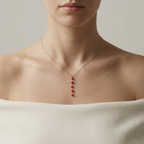 Collier AGATE en corail naturel et argent S925