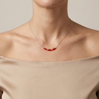 Collier TAMRIT en corail naturel et argent S925