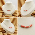 Collier TAMRIT en corail naturel et argent S925
