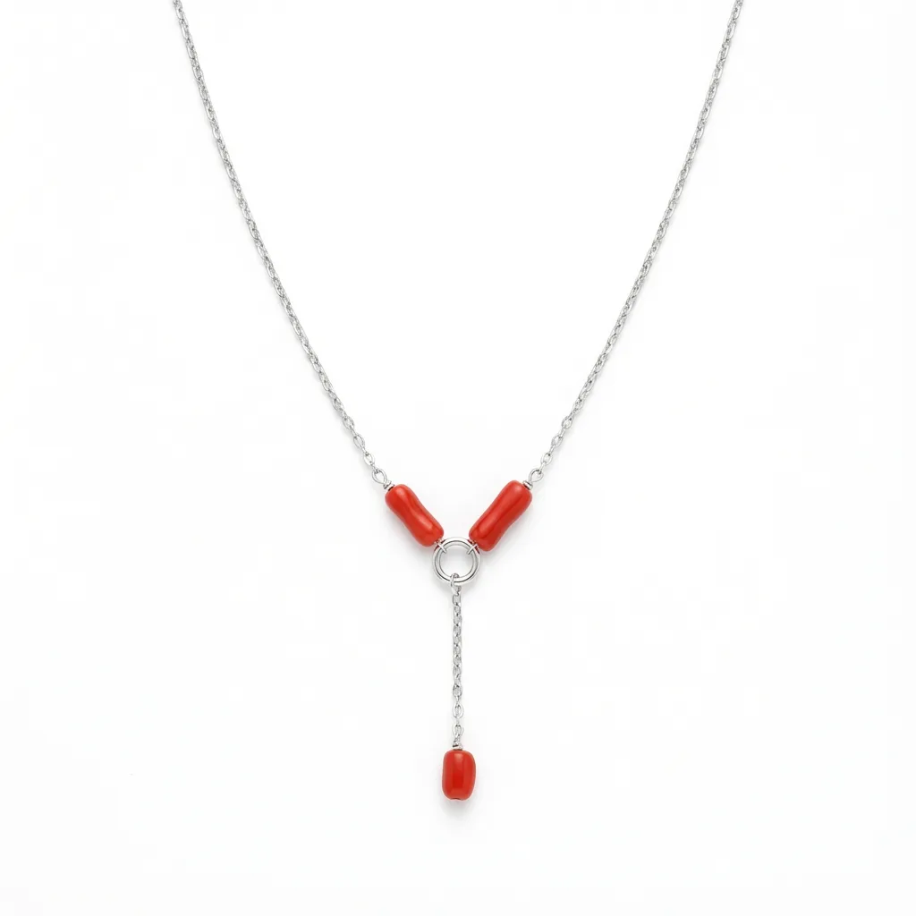 Collier Garnet en corail brut artisanal — AMAYAS