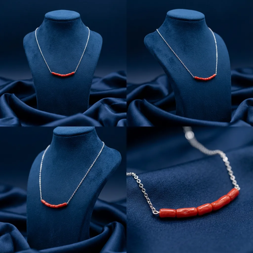 Collier Rubelite bijou artisanal marocain — vue naturelle AMAYAS